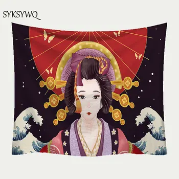 Japonsko Gobelín Kimono Ženy Stene Visí Domova Deka Dekorácie Na Stenu Tapisérie