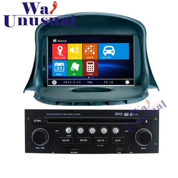 WANUSUAL 7 Palcový Profesionálne Wince Auto Entertainment System Rádio, Prehrávač Pre Peugeot 206 Auto GPS Navigácia s 8GB Zadarmo Mapy