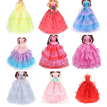Módne Princezná Svadobné Šaty Pre Bábiku Barbie Ručné Strany Bábika Oblečenie Šaty Darček Baby Hračky Pre Dievčatá