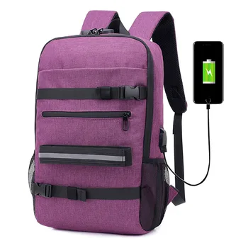 USB školské tašky pre ženy 2019 dievčatá čierny notebook Skateboard batohy dievča školy taška ženské módne školský batoh mochila