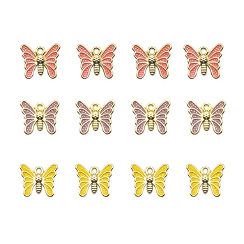 10Pcs/veľa Multicolor Roztomilý Motýľ Zliatiny Kúzlo Módne Kovové Zvierat, Hmyzu Prívesok Na Náhrdelník Šperky Robiť Ručne Dodávky