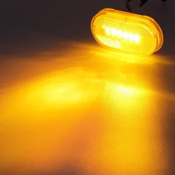 KEYECU LED Pozičné Svetlá Jantárová Osnovy Lampy Autobus Nákladných Prívesov Camper Karavan 6 Dióda LED Odbavenie Bočné Obrysové Svetlo