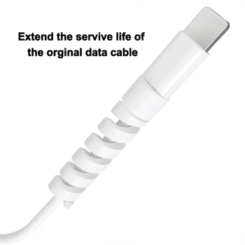 10Pcs Nabíjací Kábel Chránič Šetrič Kryt pre Apple IPhone 8 X USB Nabíjací Kábel Lightning Kábel pripojte k Android typec kábel