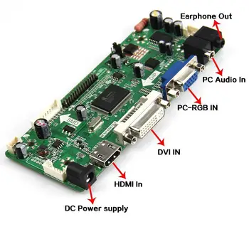 M. NT68676 LCD/LED Controller Vodič Doska Pre LP156WH2(TL)(AA) CLAA156WA11A (HDMI+VGA+DVI+Audio)1366*768