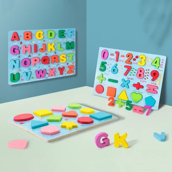 ABC Puzzle Digitálne Drevené Hračky Skoré Vzdelávanie Skladačka Písmeno, Abeceda Puzzle Predškolského Vzdelávania Baby Hračky pre Deti,
