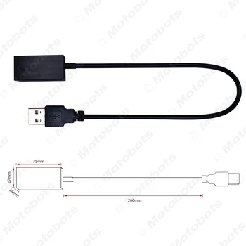 FEELDO 20Pcs USB, AUX Rozšírenie Adaptér Kábel Drôt Pre MITSUBISHI Outlander/ASX/Lancer Ďalšieho OEM Hlavu Jednotka Audio Media Syste