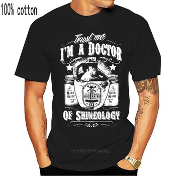 Moonshine Lekár T-Shirt Shineology Whisky Alkohol Chlast Pitnej Tee Tričko Cartoon t shirt mužov Unisex Nové Módne tričko
