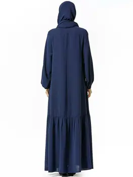 Moslimské Ženy Abaya Islamskej Kaftan Prehrabať Arabských Dlhý Rukáv Maxi Šaty Šaty Turecký Malajský Jeseň Voľné Rúcho Bežné Šaty