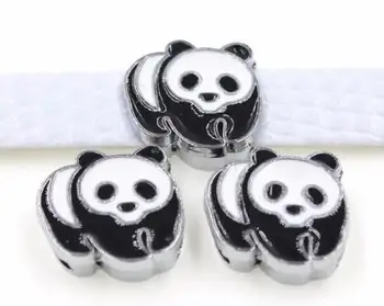 (20 , 50)KS/veľa 8MM Panda List Charms DIY Zliatiny Príslušenstvo vhodné Na 8 mm Náramok Náramok