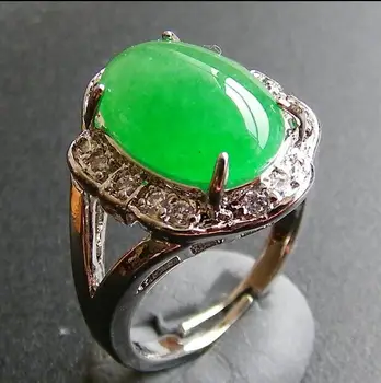Smaragdovo zelená smaragdová zelená krúžok, zlatý prsteň, pozlátené jade doprava zadarmo