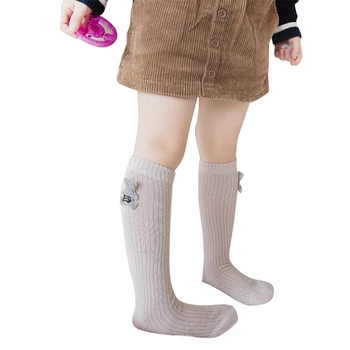 Roztomilý Zimné Deti\u2019s Ponožky Troch-dimenzionální Patch Cartoon Zvierat Dieťa\u2019s Koleno Dĺžke Pančúch