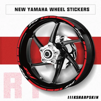 Vysoko kvalitné motocyklové nálepky trend mužov kolesa reflexné dekoratívne otlačkom pneumatiky prúžok film na Yamaha R1 r1