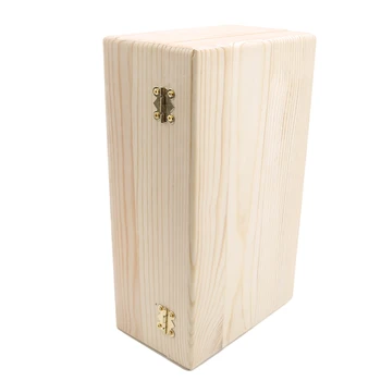 Drevené Úložný Box Denník Farba Scotch Pine Obdĺžnikový Flip Masívneho Dreva Darčeka Ručné Remeselné Šperky Prípade