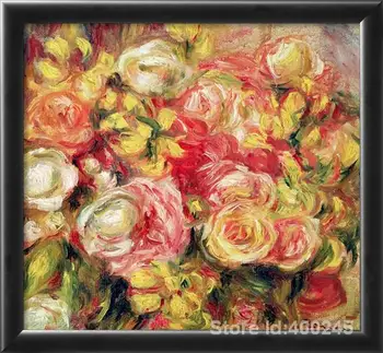 Dekoratívne umenie Ruže od Pierre Auguste Renoir obrazy pre spálne Ručne maľované Vysokej kvality