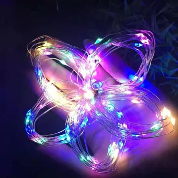5/10/20M LED Solárne String Rozprávkových Svetiel Vonkajšie Sviatok Vianočný Večierok Garland Solárne Záhradné Lampy, Nepremokavé Svetlá