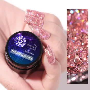 8PCS/SET Glitter UV Gel lak na Nechty Super Svieti Platinum Maľovať Nechtov Gél Lakom Semi Trvalé Hybrid Nail Art Led Gél poľský