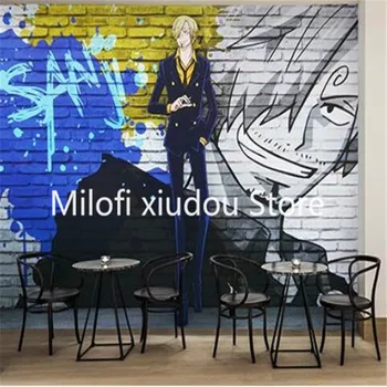 Milofi Vlastné 3D Tapeta nástenná maľba Jeden Kus Japonské Anime Plagát Cartoon Obývacia Izba, Spálňa Pozadí Stenu, Dekorácie, Maliarstvo,