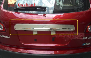 Vysoko kvalitnej nerezovej ocele Zadné Veko Kufra Výbava Kryt vhodný Pre Nissan Qashqai Dualis 2008-Auto Styling