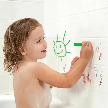 6Pcs/Set Kúpeľňa Pastelka Deti Umývateľný Vaňa Pastelky Perá Utrite Jednoduché Čistenie Jednoduché Perá Maľovanie Štetcom Umývanie Graffiti Na N5A0
