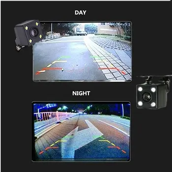 Camecho Universal 4 LED pre Nočné Videnie Auto parkovacia Kamera Zálohy Parkovanie Zadnej strane Kameru Vodotesná 170 širokouhlý HD Farebný Obrázok