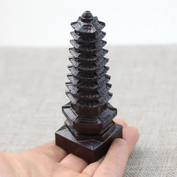 čierne sandále dreva china tower model domáce dekorácie, doprava zdarma