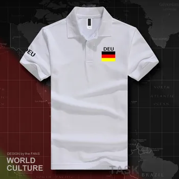 Nemecko Deutschland polo shirts mužov krátky rukáv biele značky vytlačené pre krajiny 2017 bavlna národ vlajka tímu novú módnu