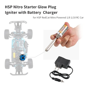 Nitro Starter Kit Svietiť Plug Igniter s Nabíjačkou Combo Kit pre HSP RedCat Nitro Powered 1/8 1/10 RC Auto NÁS Plug