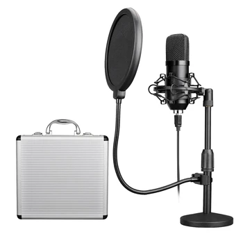 BM700 Kondenzátorových Mikrofónov Prenosné Live K Piesne Počítačové Hry s Redukciou Šumu Nahrávanie 192KHz USB Stojan na Mikrofón