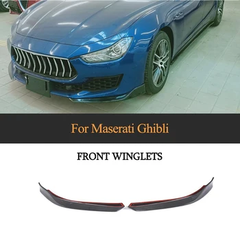 Pre Maserati Ghibli Base Sedan 2018 2019 Predný Nárazník Pery Štiepačky Uhlíkových Vlákien