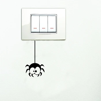 Kôň Spider Maják Svetla Spínač detská Izba Vymeniteľné Drobné Cartoon Samolepky na Stenu Kreatívne Domáce Dekorácie Set 4