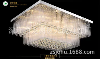 L Jednoduché moderné krištáľové lampy obývacia izba lampa luxusnú atmosféru obdĺžnikový reštaurácia spálňa lampa LED crystal stropné svietidlo LED