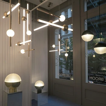 Nové arrical Post moderný jednoduchý reštaurácia prívesok svetlá foyer spálňa kaviareň deco LED droplight kovové telo sklenené tienidlo