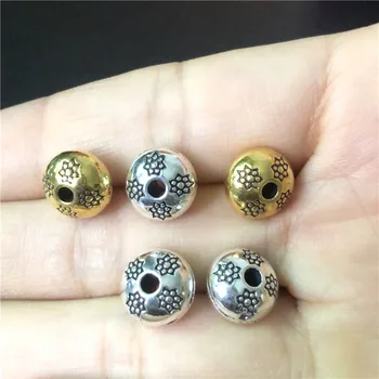 10pcs vyryté oblate kovovou podložkou korálky konektory pre šperky, takže DIY handmade náramok, náhrdelník príslušenstvo materiál