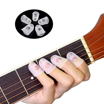 Gitara Prsta Chrániče 8 Palec, Prst Tipy, 5 Prst Postieľka, Vhodný pre Začiatočníkov na Hranie Drumbľa Elektrická Gitara