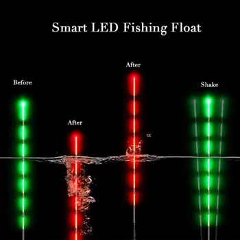 LED Svetlo, Farba Noc Elektronické Zmena Boja Zmeniť Automatické Inteligentné Rybárske Float Bite Alarm Ryby Skus Návnadu Gravity Sensor