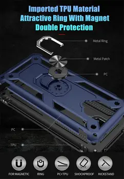 Luxusné Shockproof Prípade Pre Xiao Redmi Poznámka 9S 9 8 7 Pro Max 9A K30 K20 Pro Magnetický Krúžok Kryt Telefónu Pre Mi Poznámka 10 Lite Prípadoch
