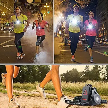 USB Nabíjanie Hrudníka Lampa svietenie LED Noc Outdoor Camping Baterka Výstražné Svetlo Bicykli jazda na Bicykli Bezpečnosti Nástroj Prežitia
