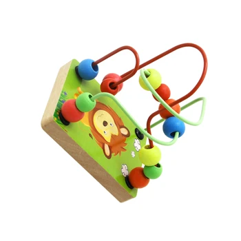 Dieťa Farebné Drevené Mini Drôtu, Perličiek Matematiky Bludisko Hračka detí, detské Náučné Hračky