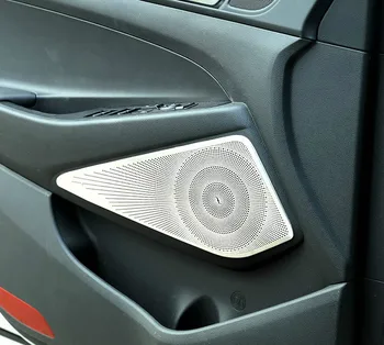 Z nehrdzavejúcej Ocele Auto Reproduktor Kryt Spodnej časti Dverí zvuku Zvuk Rám Prípade Príslušenstvo Pre Hyundai Tucson-2019 Auto styling