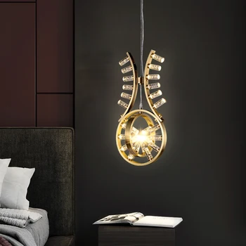 LED Medi Luxusné Prívesok Svetlá Reštaurácia, Spálne, Chodby Verandu Villa Koridoru Osobnosti Tvorivý Akryl Pozastavenie Svietidlo
