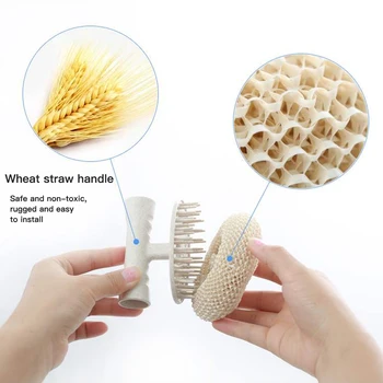 6Pcs Nano fiber Loptu Čistenie Loptu Kuchyňa Jedlo Hrniec umývanie Nástroj Čistenie Kefkou Loptu s Odnímateľná rukoväť Umývačka riadu Drôt Loptu