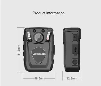 17hrs Nahrávanie Polície Nosí Kamera 1080P Prenosné Klip Videokamera Záznamník Telo Cam Šport DVR Auto DV 256 GB/128GB