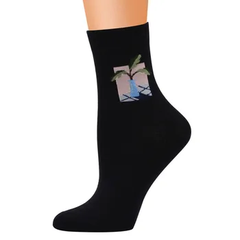 2018 ponožky ženy Ženy Roztomilý Bavlna Medium Ilustrácie Vzor Lady Ponožky Trubice Ponožky harajuku calcetines mujer skarpetki meia