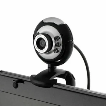 Usb Video Web Kamera, 6 Svetlá Nočné Videnie Jednotky-free Klip Fotoaparát, Počítač, Webkamera s MIKROFÓNOM pre PC, Notebook, Fotoaparát