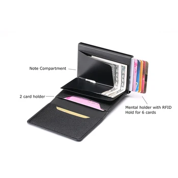 BISI GORO Mäkké Kožené Smart Peňaženky RFID Blokovanie Business Kreditnej Karty Držiteľ Multifunkčný Vysoká Kvalita Peniaze Bag, Slim Peňaženky