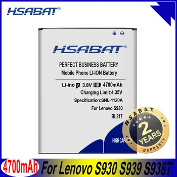HSABAT 4700mAh BL217 Použitie Batérie pre Lenovo S930 S939 S938t