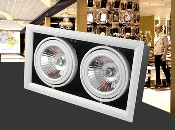 10pcs/veľa Stmievateľné 2X15W Dvojitým LED COB Strop Downlight 2700K-Teplá Biela 6000K studená Biela LED Svietidlá AC110/AC240V