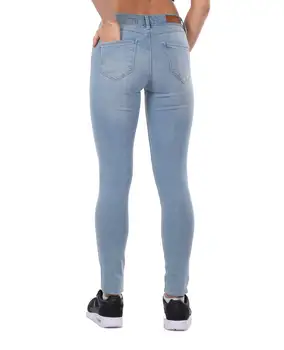 Modrá Biele Ženy 'S Jeans Nohavice