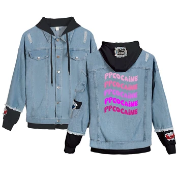 Cool Ppcocaine Harajuku Denim Jacket Fashion New Slim Príchodu Vytlačené Bežné Jar Jeseň Ženy/muži vrchné oblečenie & Coats