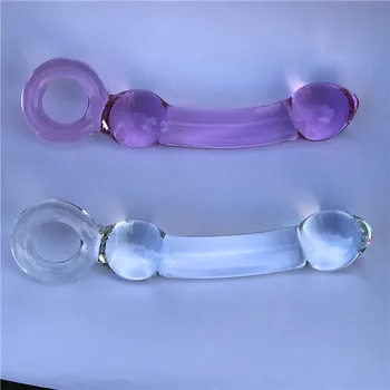 Ženské masturbator análne dildo pošvy g mieste stimulácia zadok Plug sexuálnu hračku, krištáľové sklo Krúžku zvládnuť jednoduché vloženie penis, dildo.